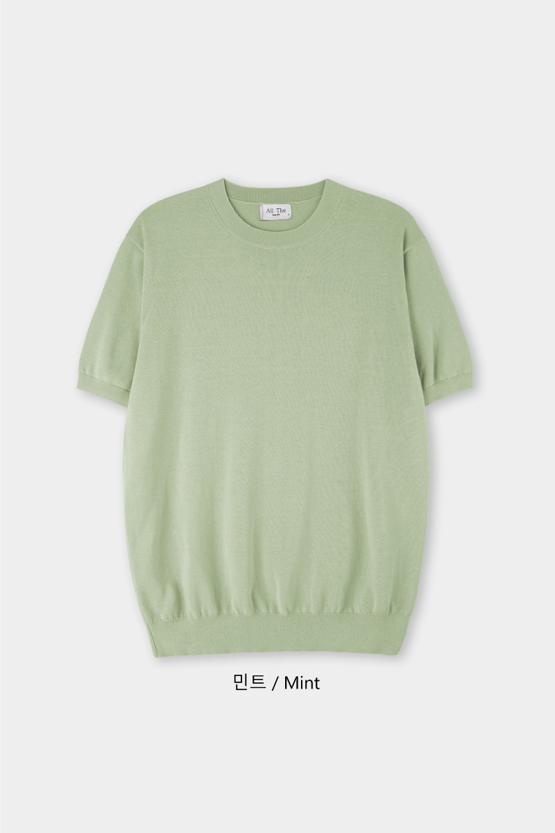 반팔 티셔츠 민트 색상 이미지-S3L43
